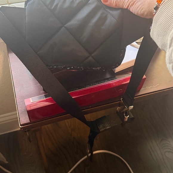 MZ Wallace Black Sequin Madison Crossbody Belt  Bag - Picture 3 of 4